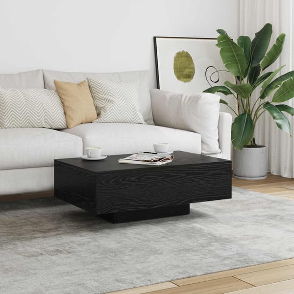 Kaffeebord Svart Ek 85 x 55 x 31 cm