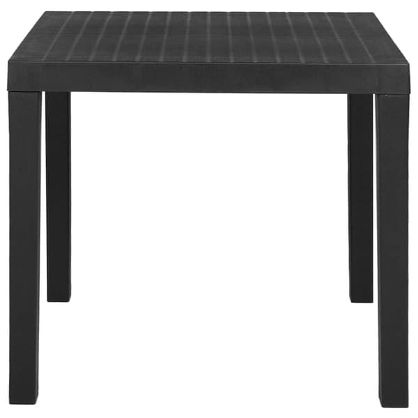Trädgårdsbord grå 79x65x72 cm plast