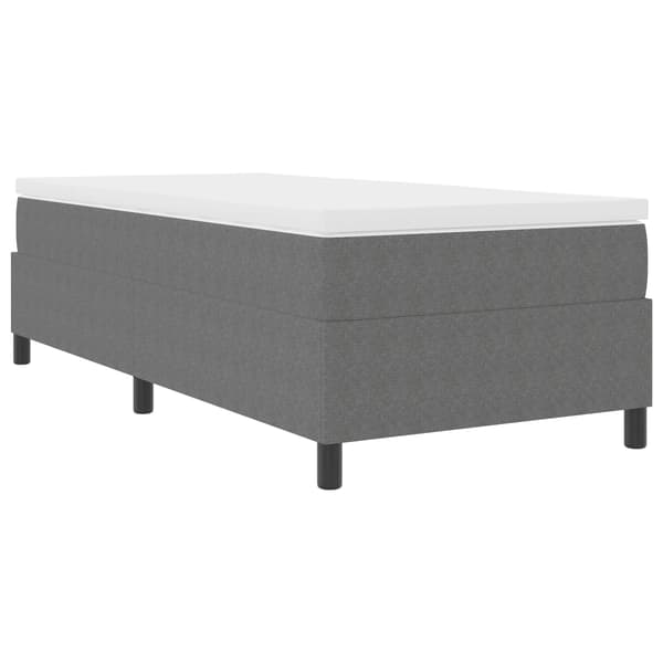 Plattform sängram Ljusgrå 100 x 200 cm Kordread tyg