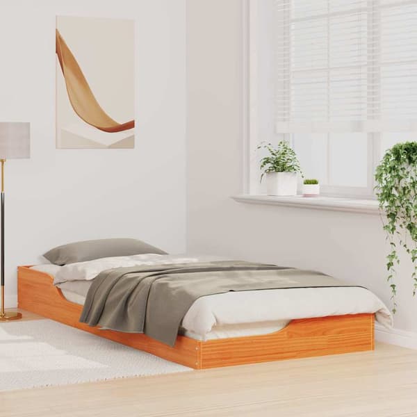 Sängram Vaxbrun 100 x 210 cm Massiv furu