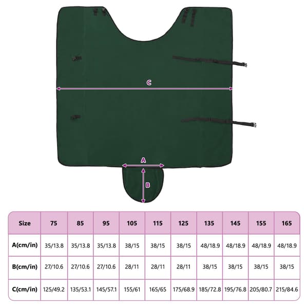 Hästdyna Fullt mörkgrön 145 cm Polyester Fleece