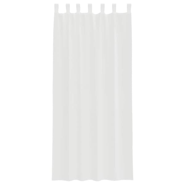 Voile gardiner med öglor 2 st vit 140x225 cm