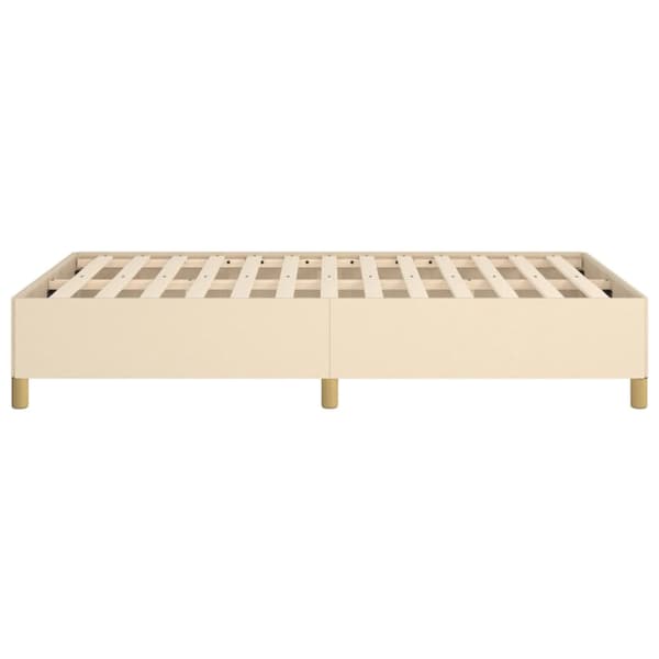 Sängram utan madrass gräddvit 120x200 cm tyg