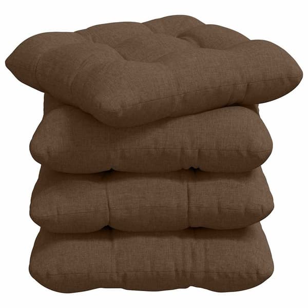 Sittkuddar 4 pcs Brun 40 x 40 x 12 cm tyg