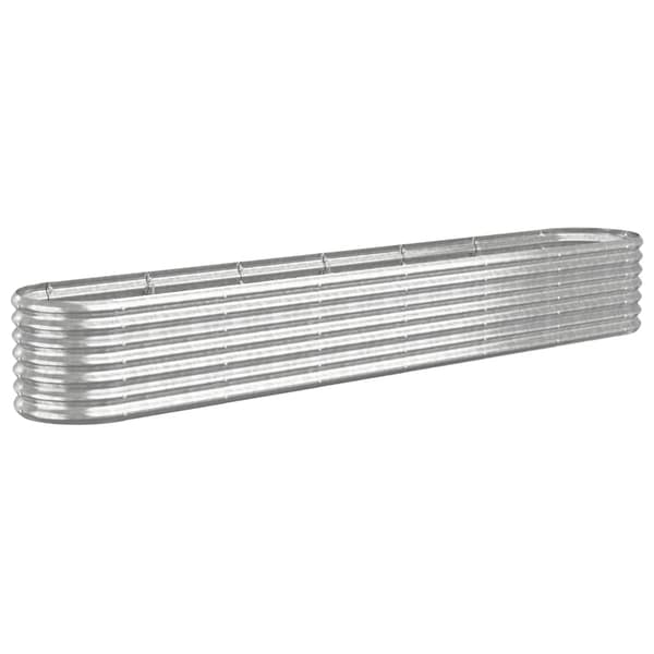 Odlingslåda galvaniserat stål 260x40x36 cm silver
