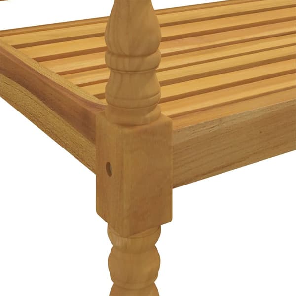 Bataviabänk med antracit dyna 150 cm massiv teak