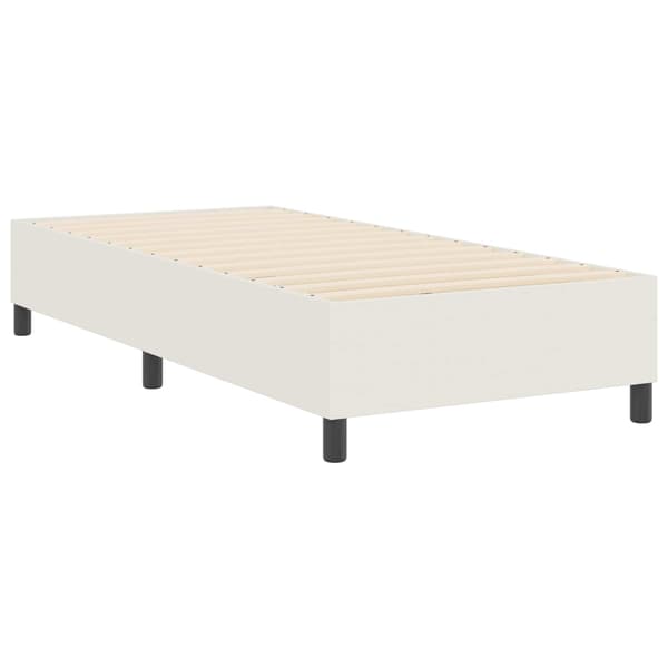 Plattform sängram Kräm 90 x 200 cm Kordread tyg