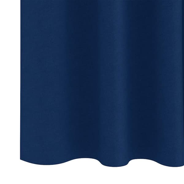 Mörkläggningsgardiner med Ringar 2 st Mörkblå 225 x 140 cm