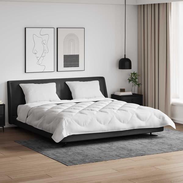 Duntäcke med kudde 3 pcs Vit Mikrofiber