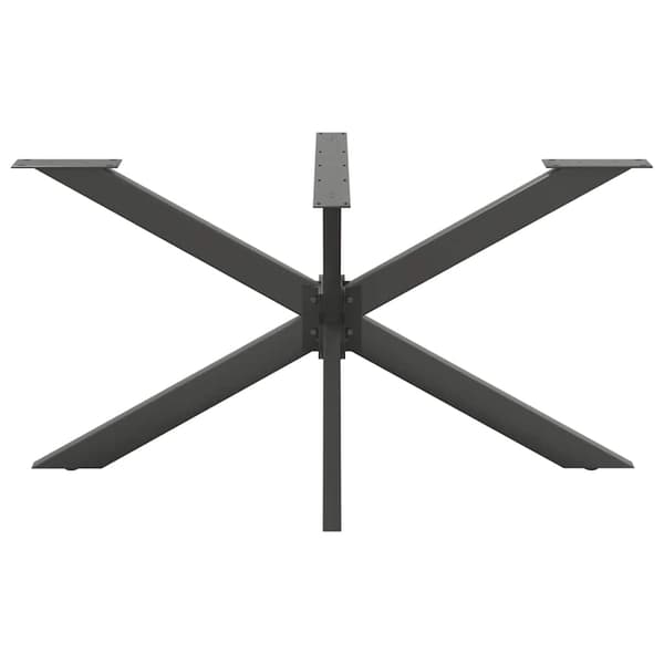 Matbordsben spindelformad antracit 150x78x(72-73) cm stål