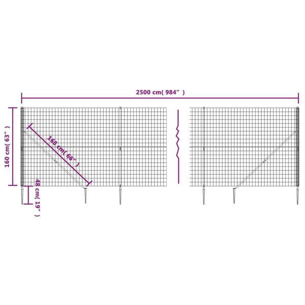 Stängsel med markspett grön 1,6x25 m