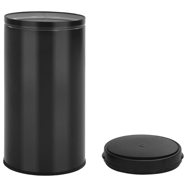 Soptunna med automatisk sensor 60 L kolstål svart