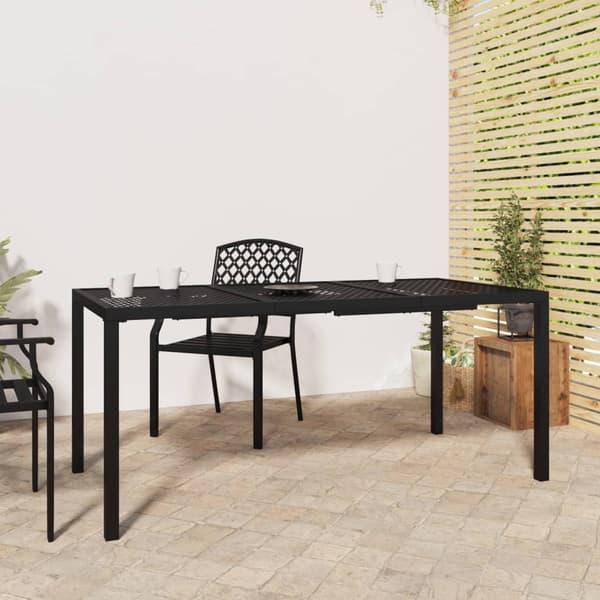 Trädgårdsbord antracit 165x80x72 cm stål