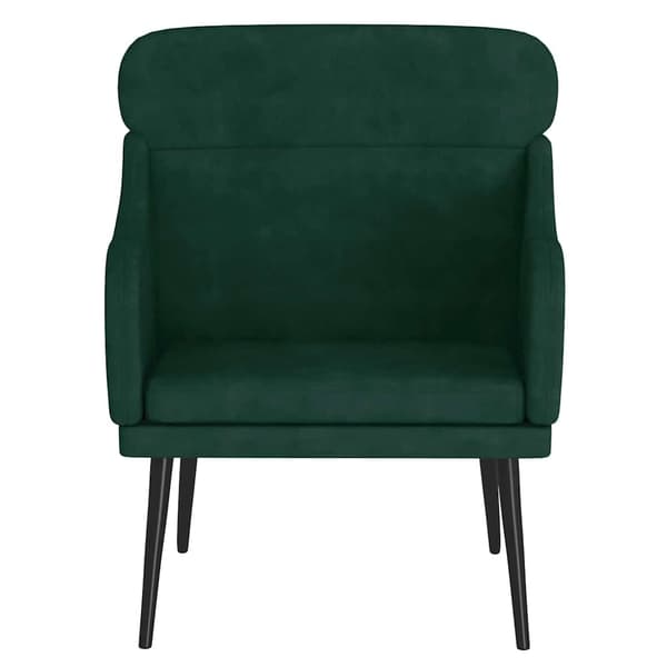 Fåtölj mörkgrön 63x76x80 cm sammet