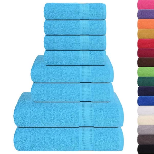 8-delat handduksset FROGN turkos 360 gsm