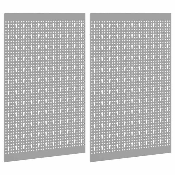 Verktygsväggpanel 2 pcs Grå 100 x 1 x 80 cm