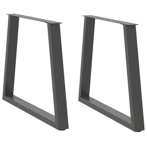 Matbordsben V-formade 2 st antracit 70x(72-73,3) cm stål