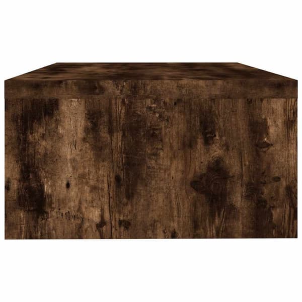 Skärmställ rökfärgad ek 42x24x13 cm konstruerat trä