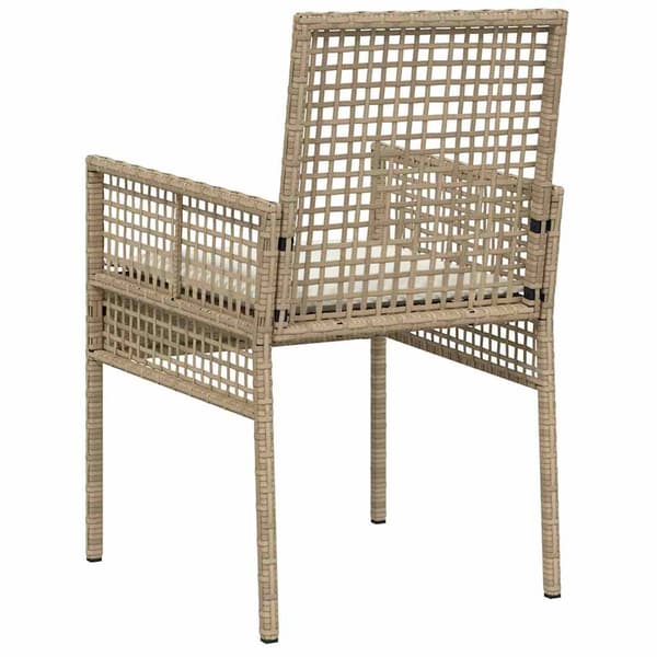 Trädgård Stol 2 pcs Beige 55 x 53 x 85 cm konstrotting