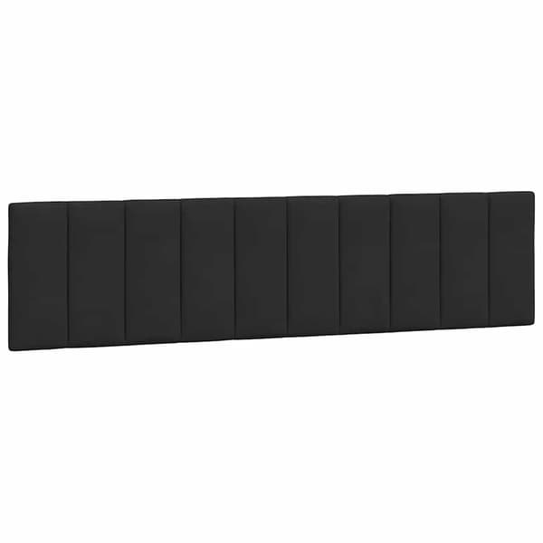 Headboard Cushion "Hanko" Black 200 cm Velvet