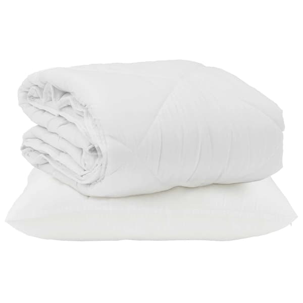 Sommar Duvet med kudde 2 pcs Vit Mikrofiber