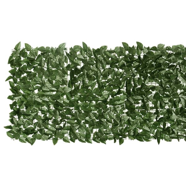 Balkongskärm mörkgröna blad 200x75 cm
