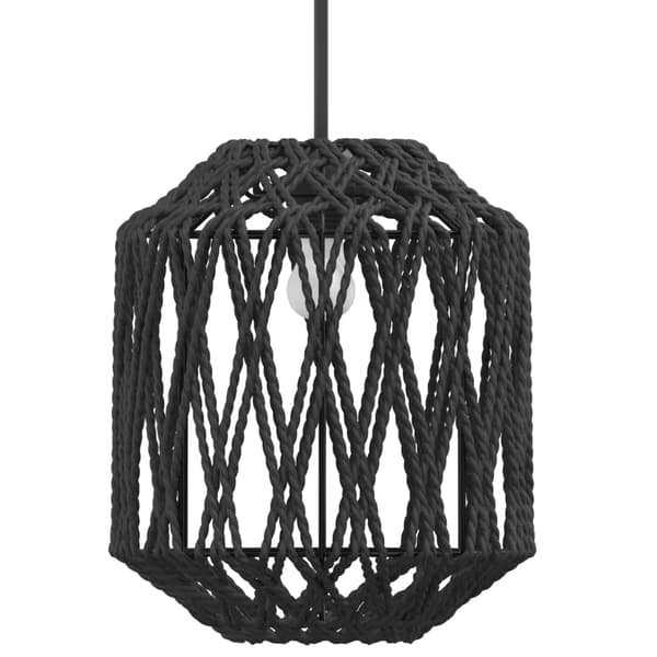 Lampskärm svart Ø23x28 cm järn och papper