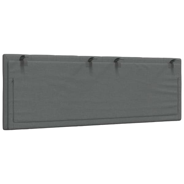 Headboard Cushion "Hanko" Dark Grey 120 cm Fabric