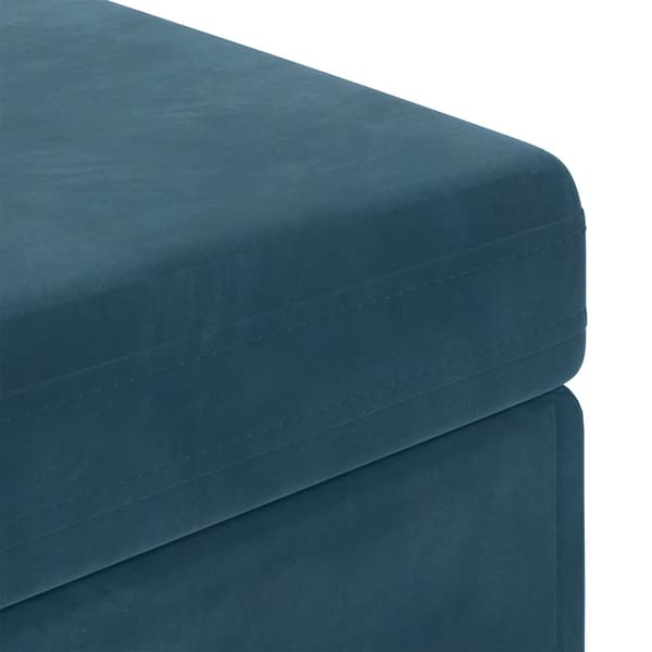 Pall Blå 101 x 41 x 40 cm Sammet och konstruerat trä