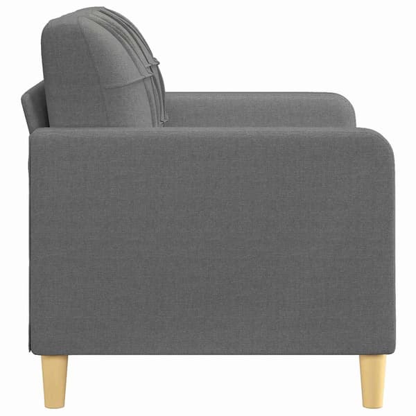 Soffa 2-sits mörkgrå 120 cm tyg