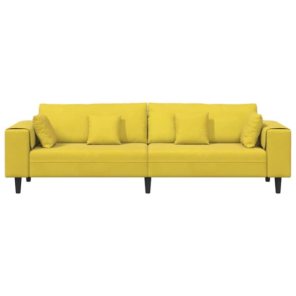 Soffa Gul 250 x 77 x 76 cm Sammet