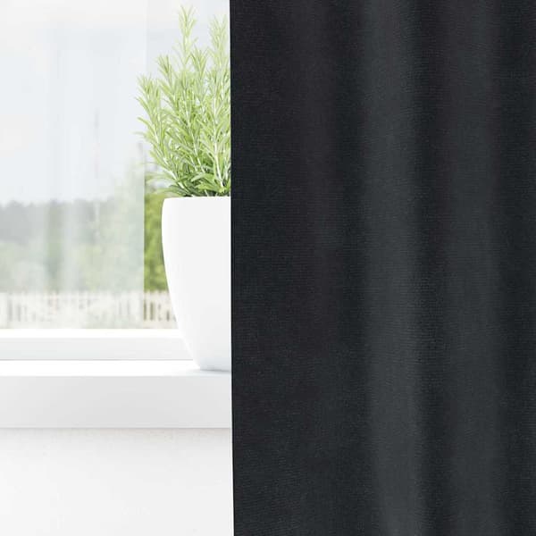 Mörkläggningsgardiner 2 st Mörkgrå 140 x 260 cm Sammet