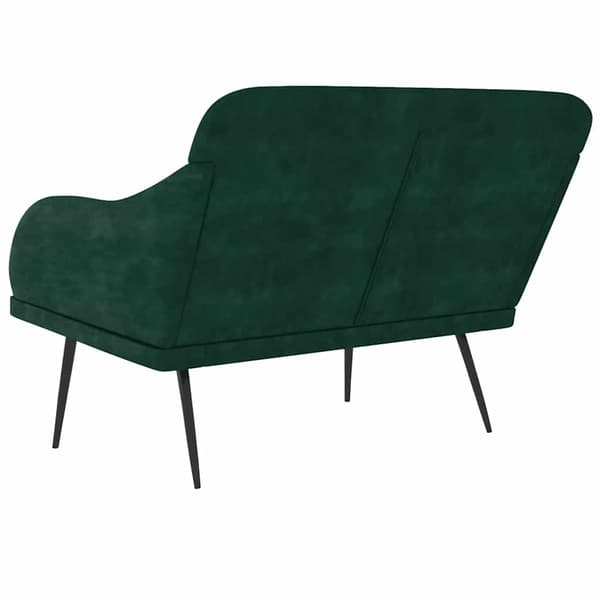 Bänk mörkgrön 110x76x80 cm sammet