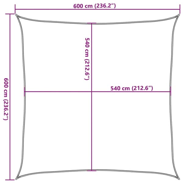 Solsegel 160 g/m² vit 6x6 m HDPE