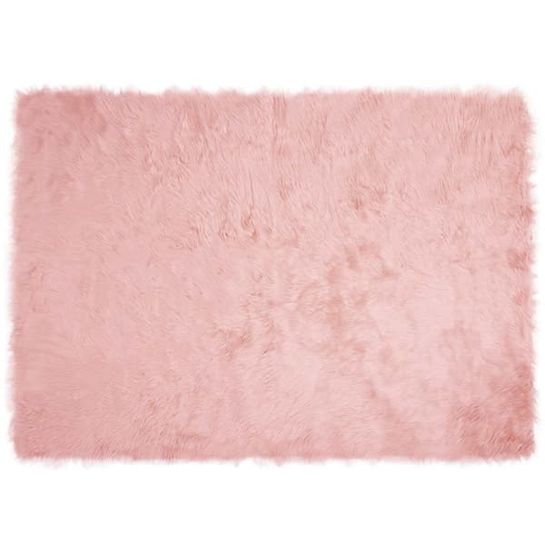 Fuskfäll matta TAFALLA Rosa 120 x 170 cm Polyester