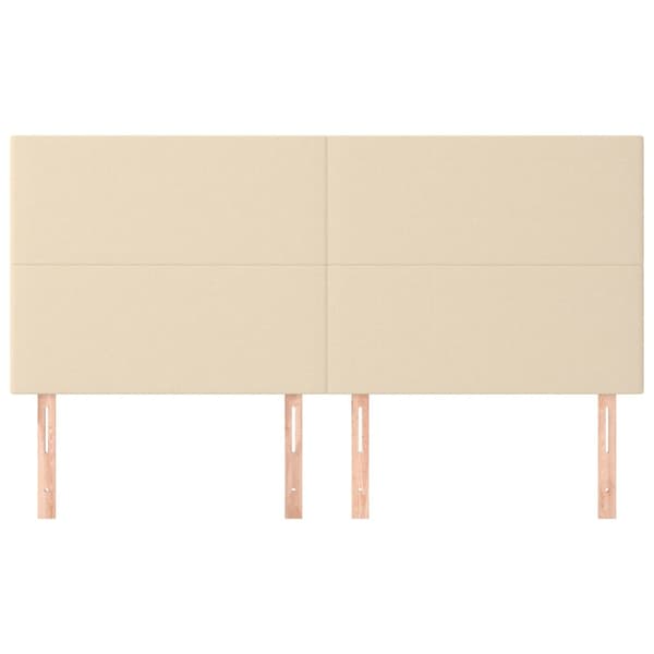 Sänggavel creme 180x5x118/128 cm tyg