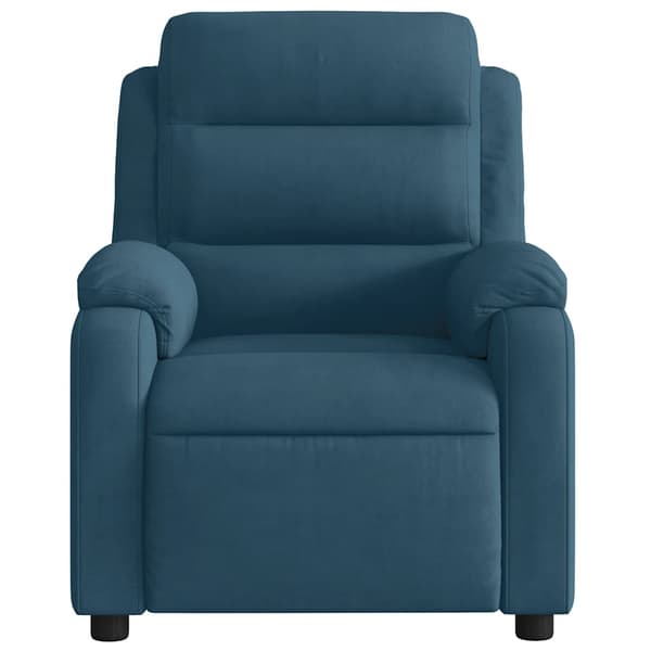 Reclinerfåtölj blå sammet