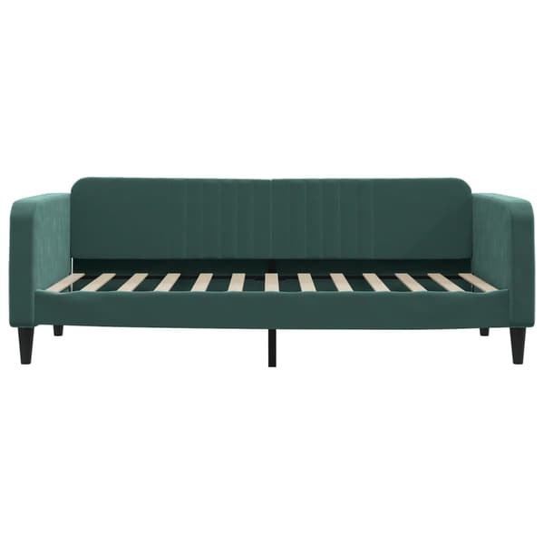 Dagbädd utdragbar mörkgrön 100x200 cm sammet