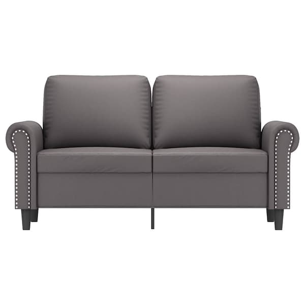 2-sitssoffa Grå 120 cm konstläder