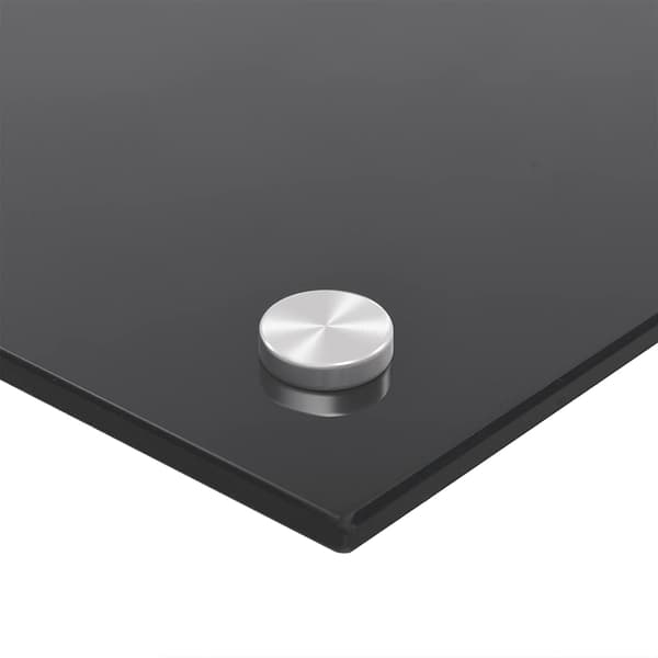 Stänkskydd svart 70x60 cm härdat glas