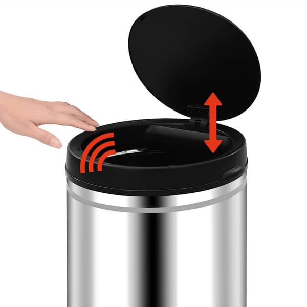 Soptunna med automatisk sensor 70 L rostfritt stål
