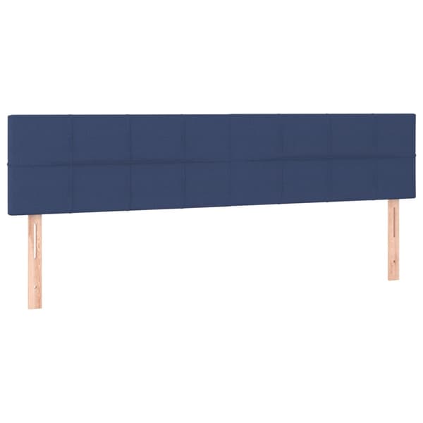 Ramsäng med madrass blå 200x200 cm tyg