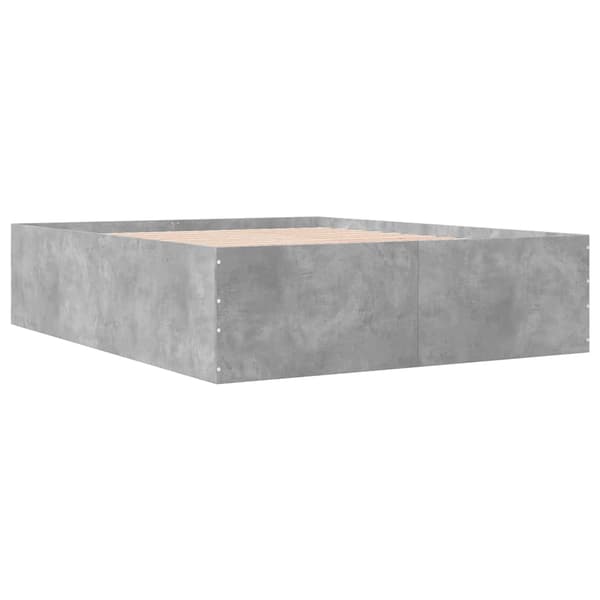 Sängram betonggrå 150x200 cm konstruerad trä