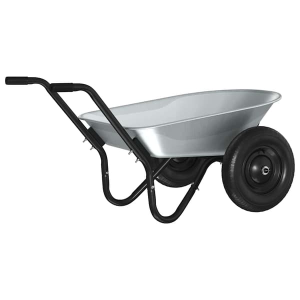Vagn Silver och svart 124 x 73 x 65 cm Stål