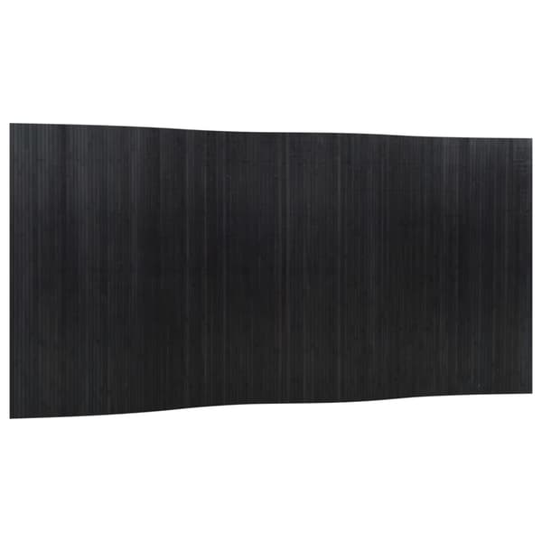 Rumsavdelare svart bredd 400 cm höjd 165 cm bambu