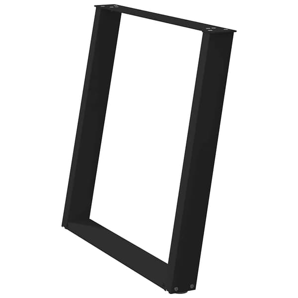 Matbordsben U-formade 2 st svarta 70x(72-73) cm stål