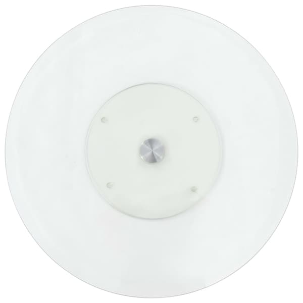 Snurrbar serveringsbricka transparent 60 cm härdat glas