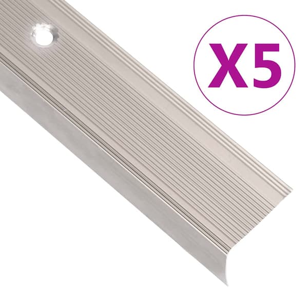 Trappnosar i L-form 5 st aluminium 90 cm champagne