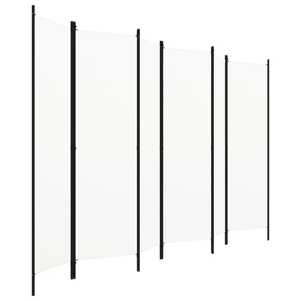Rumsavdelare 6 paneler vit 300x180 cm