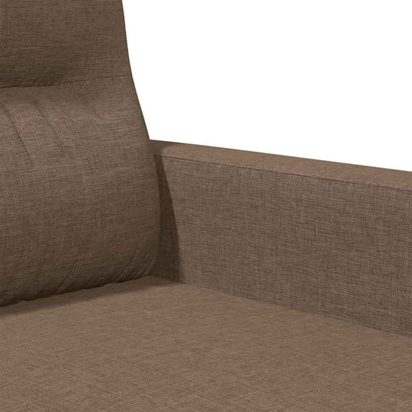 3-sitssoffa brun 180 cm tyg